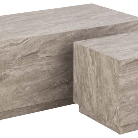 Diivanilauad 2tk DICE 100x60xH42cm, 44x44xH38cm, hall Diivanilauad ja abilauad ACTONA