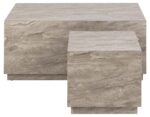 Diivanilauad 2tk DICE 100x60xH42cm, 44x44xH38cm, hall Diivanilauad ja abilauad ACTONA