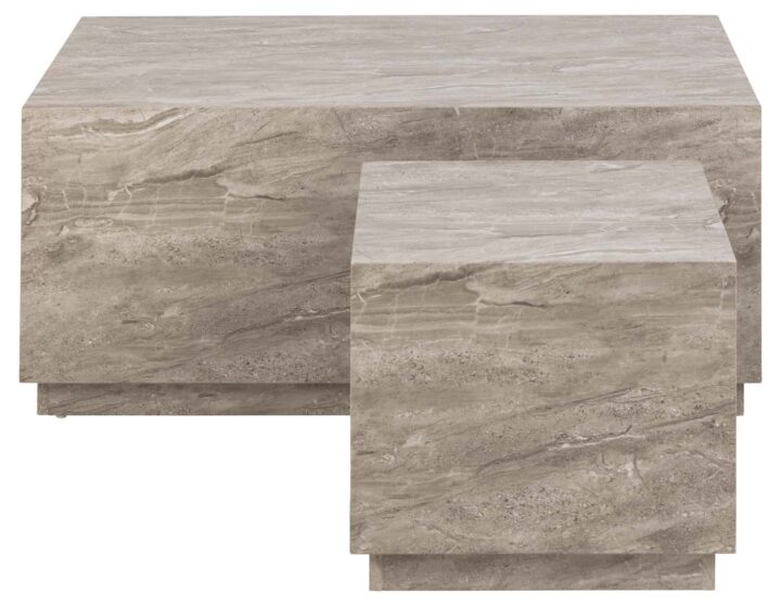 Diivanilauad 2tk DICE 100x60xH42cm, 44x44xH38cm, hall Diivanilauad ja abilauad ACTONA