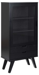 Vitriinkapp A-LINE 72x36xH145cm, must Elutoamööbel ACTONA