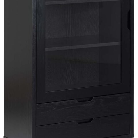 Vitriinkapp A-LINE 72x36xH145cm, must Elutoamööbel ACTONA