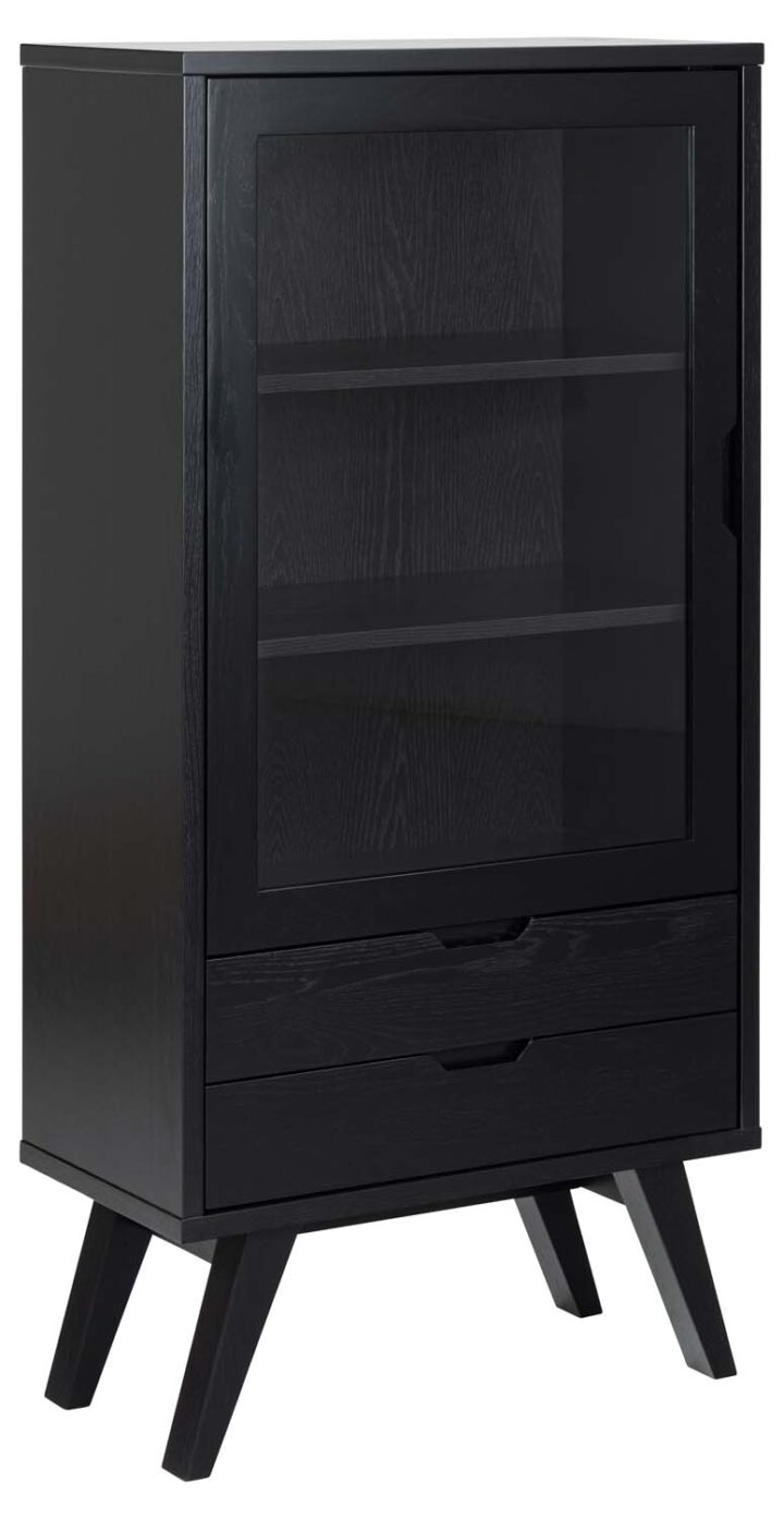 Vitriinkapp A-LINE 72x36xH145cm, must Elutoamööbel ACTONA