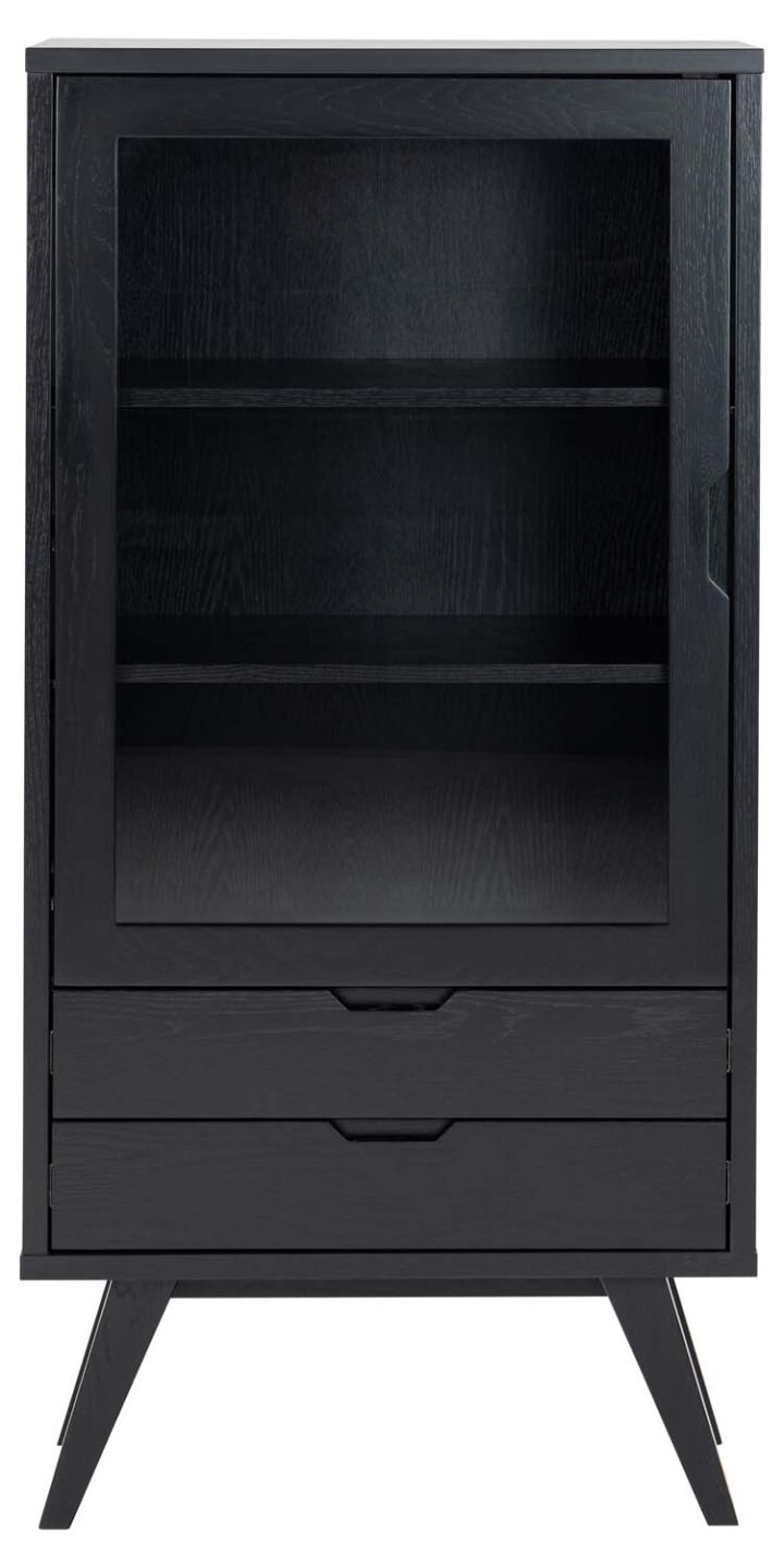 Vitriinkapp A-LINE 72x36xH145cm, must Elutoamööbel ACTONA