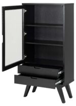 Vitriinkapp A-LINE 72x36xH145cm, must Elutoamööbel ACTONA