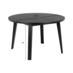 Söögilaud A-LINE D120xH75cm, must Söögilauad ACTONA