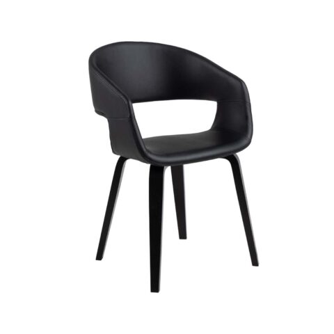 Tool NOVA käetugedega, must, 49,5×52,5xH77cm, kunstnahk Söögilauatoolid, taburetid, pingid Söögilauatoolid, taburetid, pin