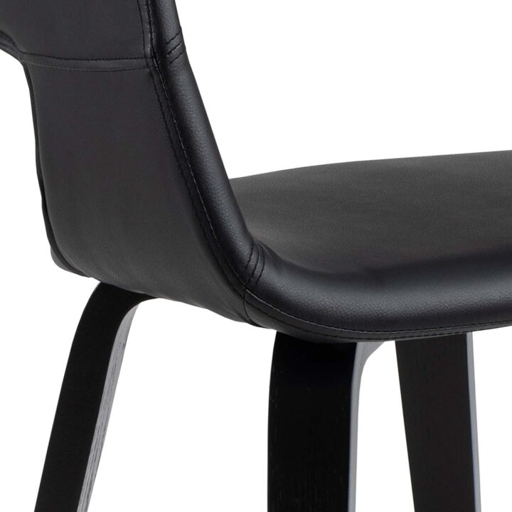 Tool NOVA käetugedega, must, 49,5×52,5xH77cm, kunstnahk Söögilauatoolid, taburetid, pingid Söögilauatoolid, taburetid, pin