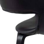 Tool NOVA käetugedega, must, 49,5×52,5xH77cm, kunstnahk Söögilauatoolid, taburetid, pingid Söögilauatoolid, taburetid, pin