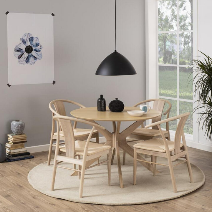 Söögilaud DUNCAN D105xH75cm, valge tamm Söögilauad ACTONA