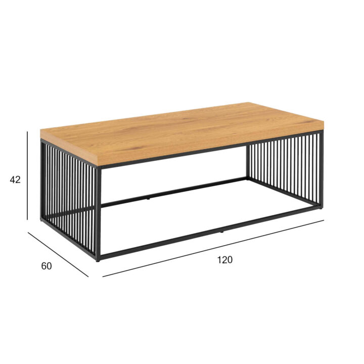 Diivanilaud STRINGTON 120x60xH42cm, naturaalne, melamiin, teras Diivanilauad ja abilauad Diivanilauad ja abilauad