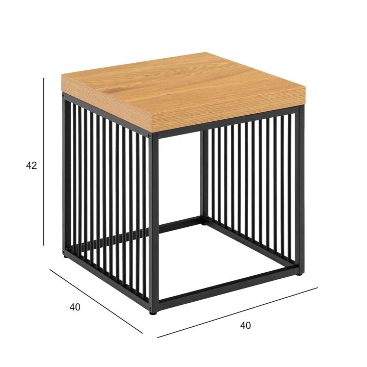 Abilaud STRINGTON 40x40xH42cm, naturaalne, melamiin, MDF, teras Diivanilauad ja abilauad Diivanilauad ja abilauad