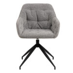 Tool BROOKE käetugedega, hall/must, 57×54,5xH82cm, bukleekangas, teras Söögilauatoolid, taburetid, pingid Söögilauatoolid, taburetid, pin