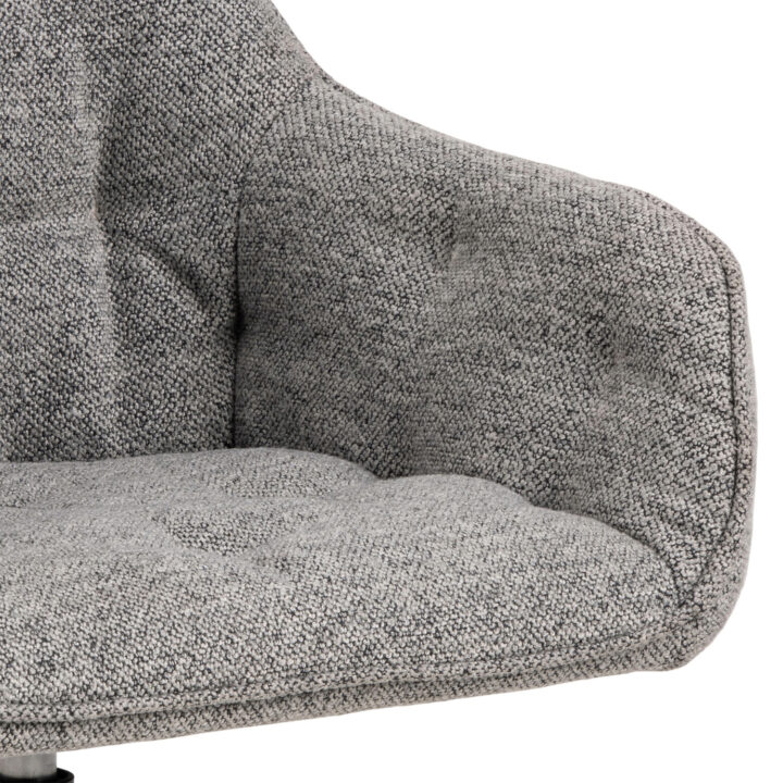 Tool BROOKE käetugedega, hall/must, 57×54,5xH82cm, bukleekangas, teras Söögilauatoolid, taburetid, pingid Söögilauatoolid, taburetid, pin