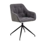 Tool BROOKE käetugedega, antratsiit/must, 57×54,5xH82cm, bukleekangas, teras Söögilauatoolid, taburetid, pingid Söögilauatoolid, taburetid, pin