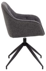 Tool BROOKE käetugedega, antratsiit/must, 57×54,5xH82cm, bukleekangas, teras Söögilauatoolid, taburetid, pingid Söögilauatoolid, taburetid, pin