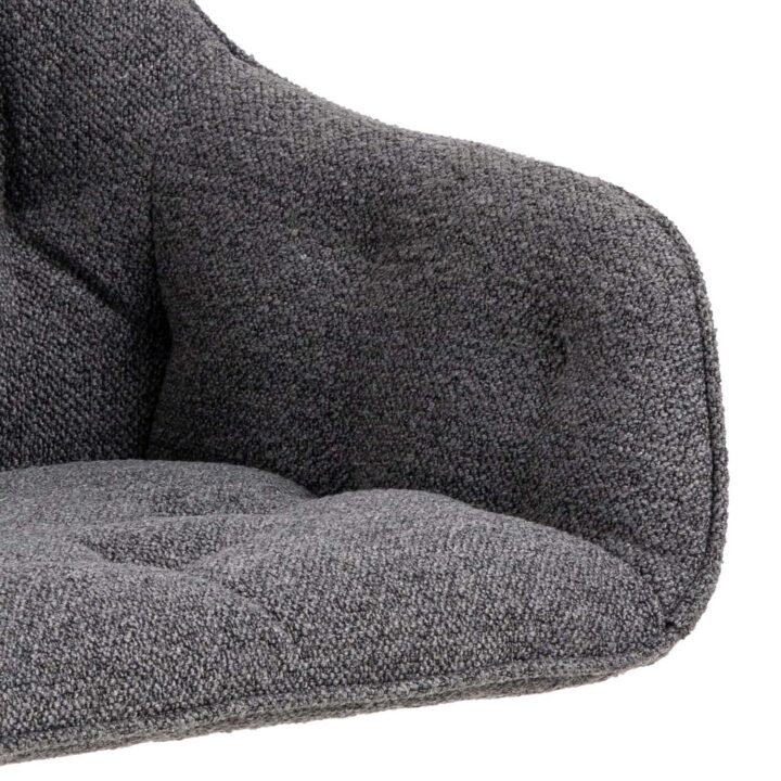 Tool BROOKE käetugedega, antratsiit/must, 57×54,5xH82cm, bukleekangas, teras Söögilauatoolid, taburetid, pingid Söögilauatoolid, taburetid, pin
