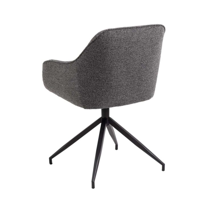 Tool BROOKE käetugedega, antratsiit/must, 57×54,5xH82cm, bukleekangas, teras Söögilauatoolid, taburetid, pingid Söögilauatoolid, taburetid, pin