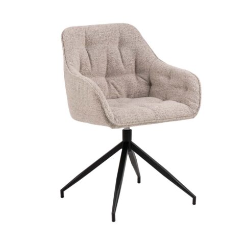 Tool BROOKE käetugedega, beež/must, 57×54,5xH82cm, bukleekangas, teras Söögilauatoolid, taburetid, pingid Söögilauatoolid, taburetid, pin