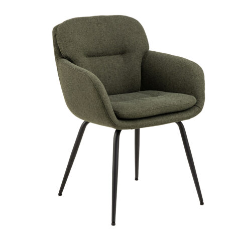 Tool DORA käetugedega, roheline, 58x59xH84cm, polüesterkangas, teras Söögilauatoolid, taburetid, pingid Söögilauatoolid, taburetid, pin