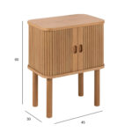 Öökapp LANGLEY 45x30xH60cm, naturaalne Magamistuba