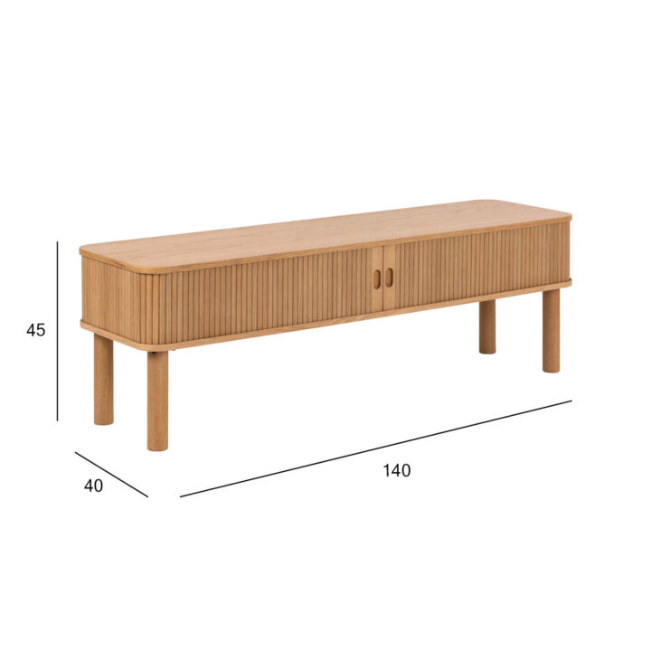 TV-laud LANGLEY 140x40xH45cm, naturaalne Elutoamööbel TV-alused