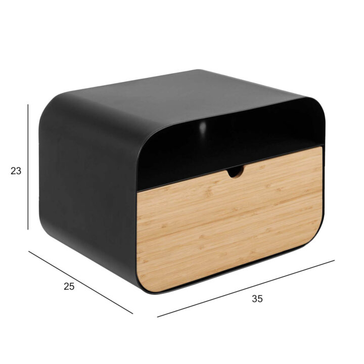 Öökapp JOLIET 35x25xH23cm, must, bambus, teras Magamistuba Öökapid
