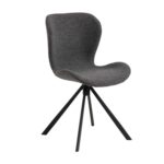 Tool BATILDA-A1 hall/must, 46,5x53xH81cm, bukleekangas, teras Söögilauatoolid, taburetid, pingid Söögilauatoolid, taburetid, pin