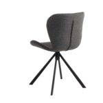 Tool BATILDA-A1 hall/must, 46,5x53xH81cm, bukleekangas, teras Söögilauatoolid, taburetid, pingid Söögilauatoolid, taburetid, pin