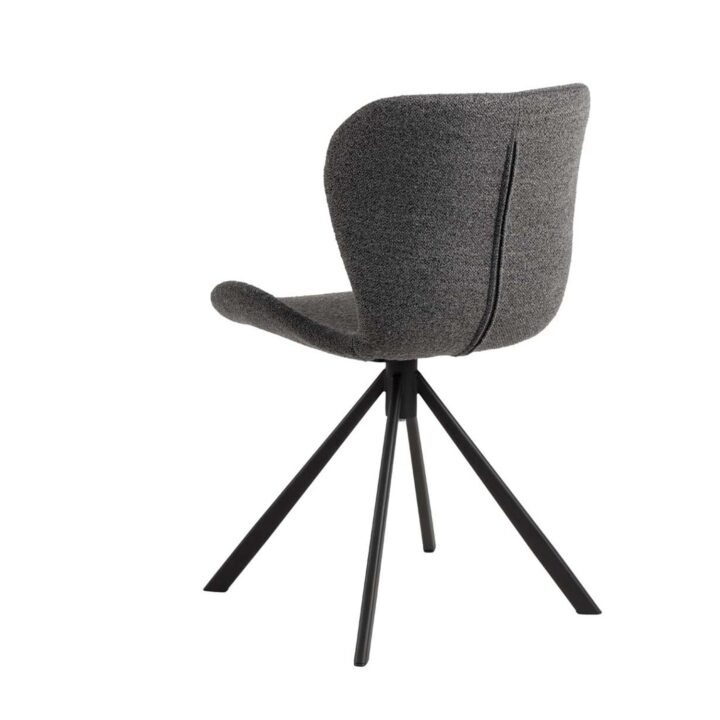 Tool BATILDA-A1 hall/must, 46,5x53xH81cm, bukleekangas, teras Söögilauatoolid, taburetid, pingid Söögilauatoolid, taburetid, pin