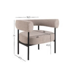 Tool OAKFIELD beež, 78,5×67,5xH71cm, kangas, teras Elutoamööbel
