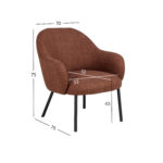 Tugitool SPENCER terrakota, 70x75xH75cm Elutoamööbel