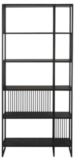 Riiul STRINGTON 85x35xH185cm, must, MDF, teras Elutoamööbel Kapid, kummutid ja riiulid
