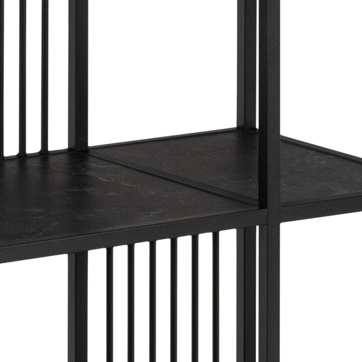 Riiul STRINGTON 85x35xH185cm, must, MDF, teras Elutoamööbel Kapid, kummutid ja riiulid