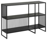 Riiul STRINGTON 120x35xH83cm, must, MDF, teras Elutoamööbel Kapid, kummutid ja riiulid