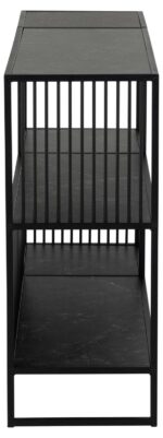 Riiul STRINGTON 120x35xH83cm, must, MDF, teras Elutoamööbel Kapid, kummutid ja riiulid