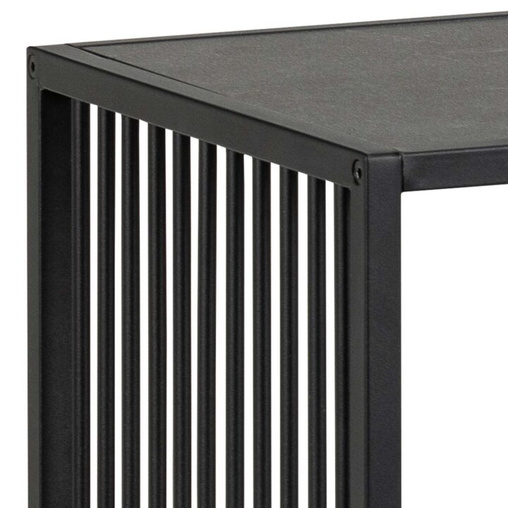Riiul STRINGTON 120x35xH83cm, must, MDF, teras Elutoamööbel Kapid, kummutid ja riiulid
