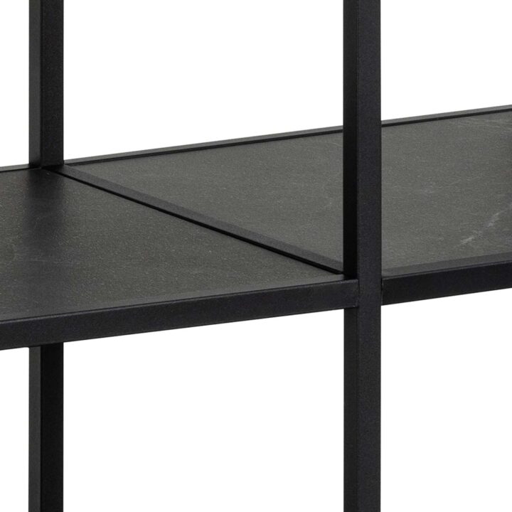 Riiul STRINGTON 120x35xH83cm, must, MDF, teras Elutoamööbel Kapid, kummutid ja riiulid