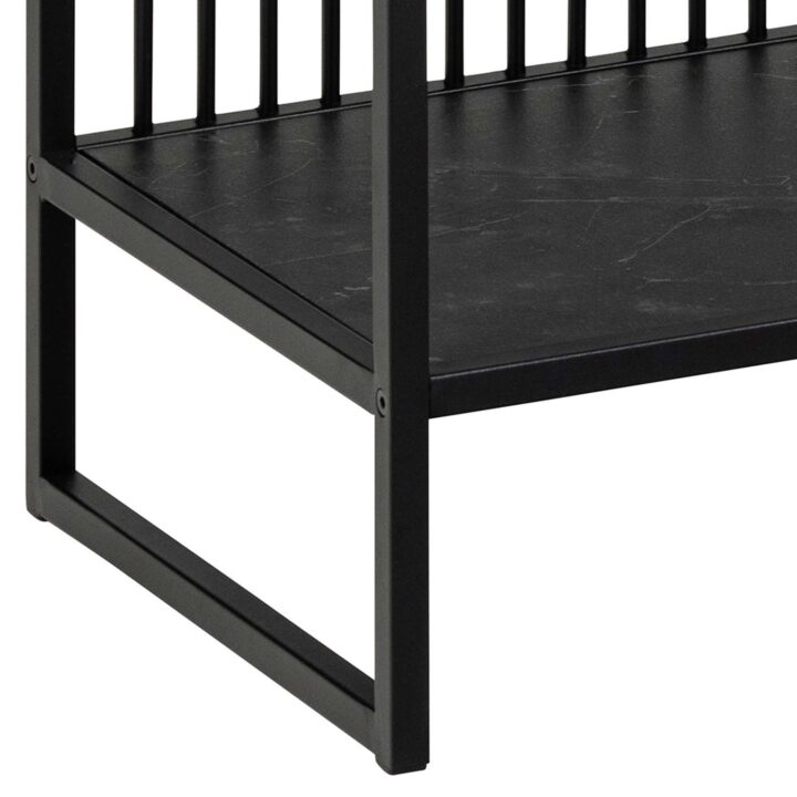 Riiul STRINGTON 120x35xH83cm, must, MDF, teras Elutoamööbel Kapid, kummutid ja riiulid