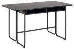 Söögilaud DARLINGTON 140×40/80xH77cm, must, melamiin, teras Söögilaua komplektid Söögilaua komplektid