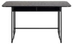 Söögilaud DARLINGTON 140×40/80xH77cm, must, melamiin, teras Söögilaua komplektid Söögilaua komplektid