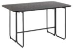 Söögilaud DARLINGTON 140×40/80xH77cm, must, melamiin, teras Söögilaua komplektid Söögilaua komplektid