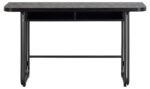 Söögilaud DARLINGTON 140×40/80xH77cm, must, melamiin, teras Söögilaua komplektid Söögilaua komplektid