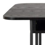 Söögilaud DARLINGTON 140×40/80xH77cm, must, melamiin, teras Söögilaua komplektid Söögilaua komplektid