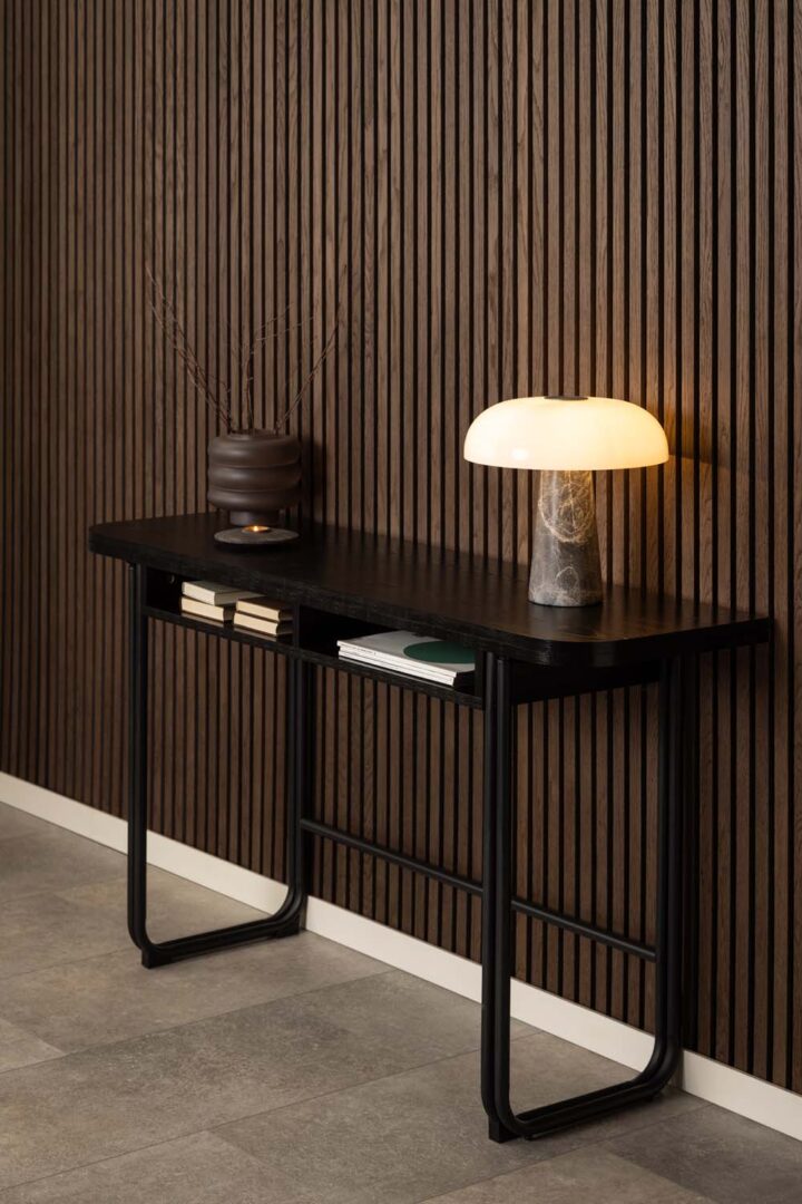 Söögilaud DARLINGTON 140×40/80xH77cm, must, melamiin, teras Söögilaua komplektid Söögilaua komplektid