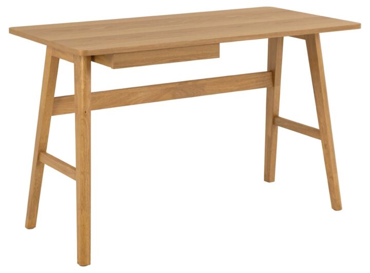 Kirjutuslaud BARNETT 120x60xH75cm, naturaalne, lakitud tammespoon, MDF, puit Kirjutuslauad Kirjutuslauad