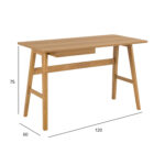 Kirjutuslaud BARNETT 120x60xH75cm, naturaalne, lakitud tammespoon, MDF, puit Kirjutuslauad Kirjutuslauad