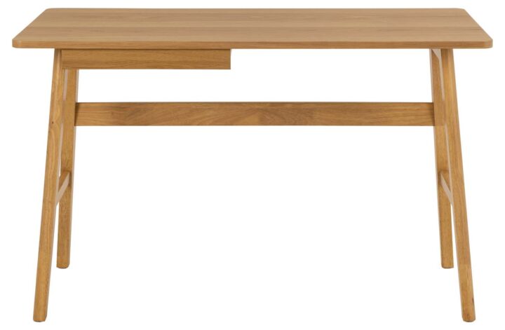 Kirjutuslaud BARNETT 120x60xH75cm, naturaalne, lakitud tammespoon, MDF, puit Kirjutuslauad Kirjutuslauad