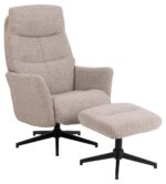 Tugitool LONDON recliner jalatoega, beež, 75x83xH112cm Elutoamööbel Tugitoolid ja kiiktoolid