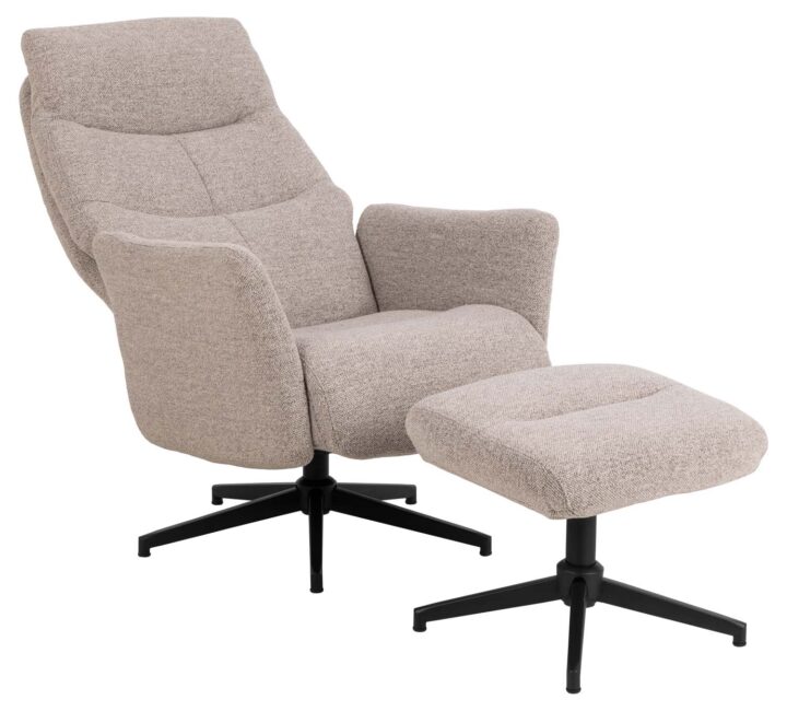Tugitool LONDON recliner jalatoega, beež, 75x83xH112cm Elutoamööbel Tugitoolid ja kiiktoolid