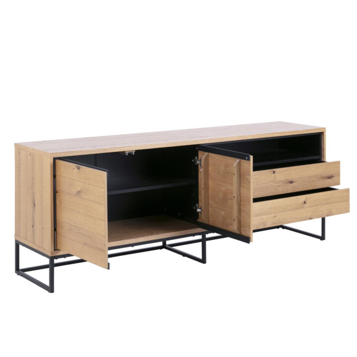 Kummut DALARNA 2-ukse ja 2-sahtliga, 198x45xH76cm Elutoamööbel ACTONA